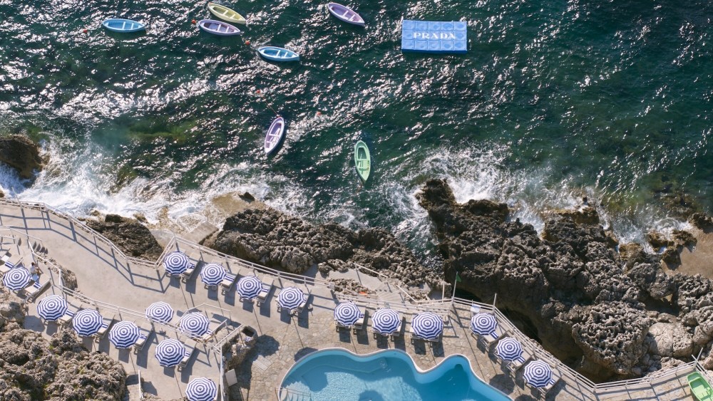 The Prada spring 2025 "Days of Summer" activation in Capri, Italy.